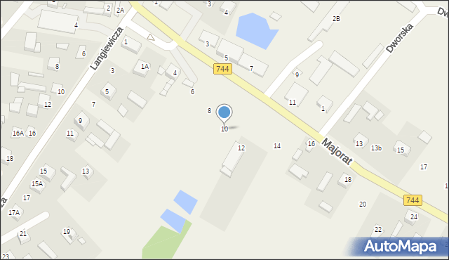 Mirzec, Majorat, 10, mapa Mirzec