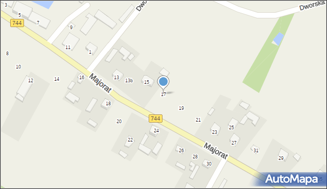 Mirzec, Majorat, 17, mapa Mirzec