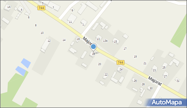 Mirzec, Majorat, 18, mapa Mirzec