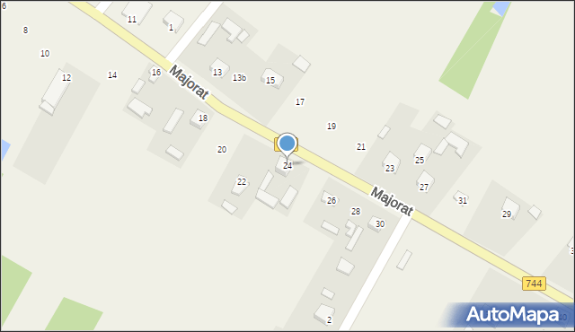 Mirzec, Majorat, 24, mapa Mirzec