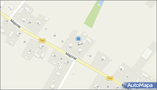 Mirzec, Majorat, 25, mapa Mirzec