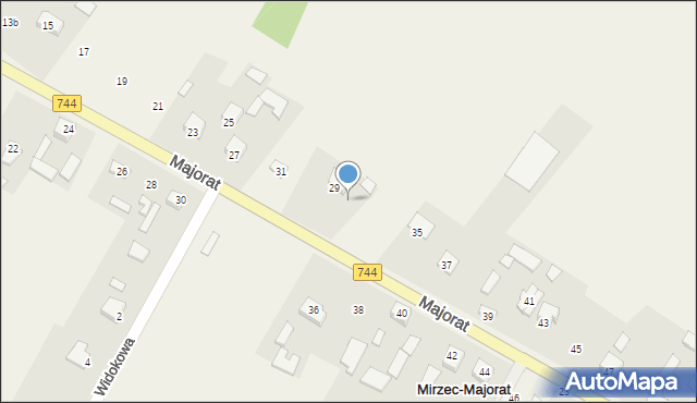 Mirzec, Majorat, 33, mapa Mirzec