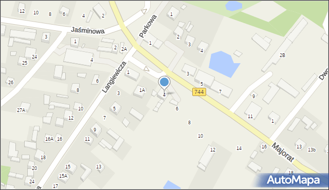 Mirzec, Majorat, 4, mapa Mirzec