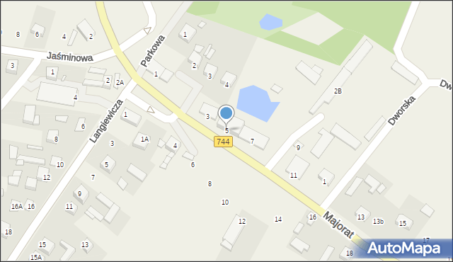 Mirzec, Majorat, 5, mapa Mirzec