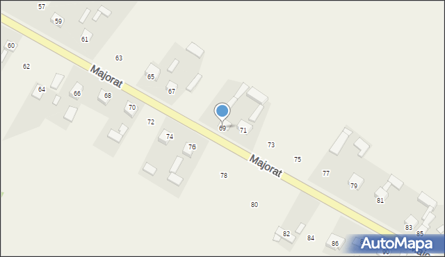 Mirzec, Majorat, 69, mapa Mirzec