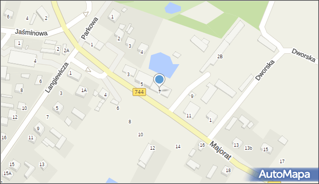 Mirzec, Majorat, 7, mapa Mirzec