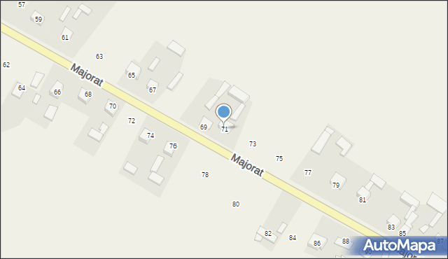 Mirzec, Majorat, 71, mapa Mirzec