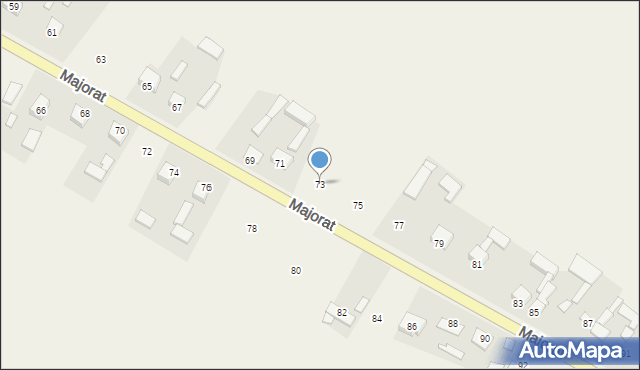 Mirzec, Majorat, 73, mapa Mirzec
