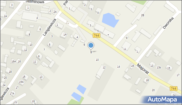 Mirzec, Majorat, 8, mapa Mirzec