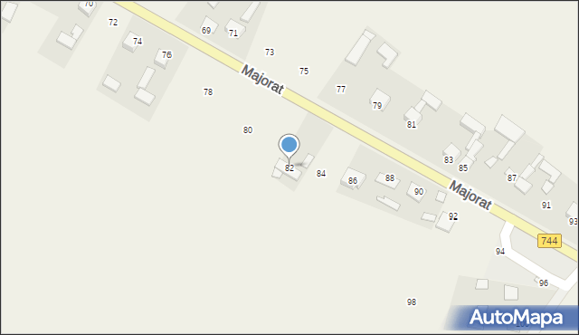 Mirzec, Majorat, 82, mapa Mirzec