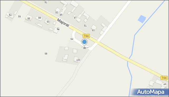 Mirzec, Majorat, 96, mapa Mirzec