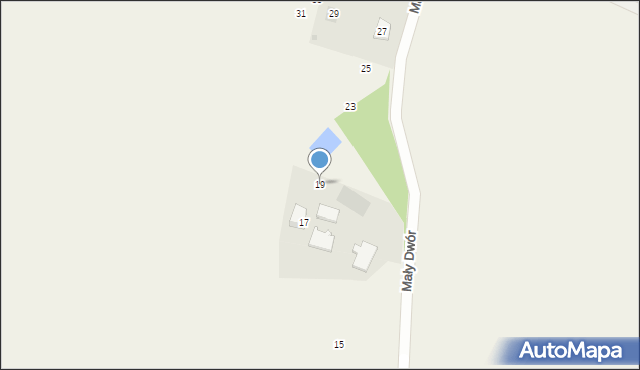 Mizerów, Mały Dwór, 19, mapa Mizerów