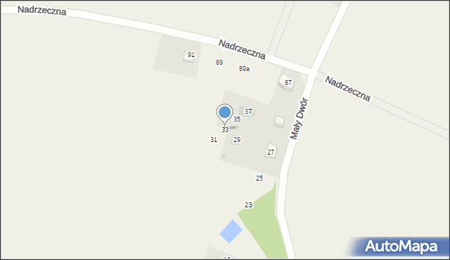 Mizerów, Mały Dwór, 33, mapa Mizerów
