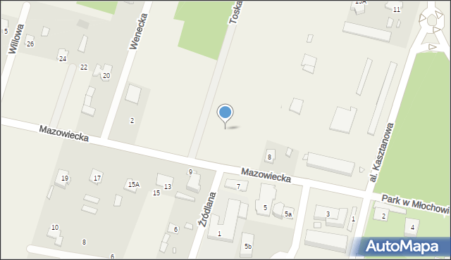 Młochów, Mazowiecka, 10, mapa Młochów