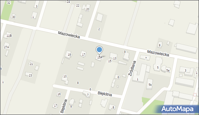 Młochów, Mazowiecka, 15A, mapa Młochów