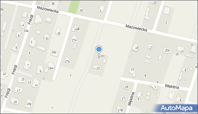 Młochów, Mazowiecka, 21, mapa Młochów