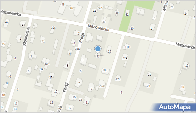 Młochów, Mazowiecka, 31, mapa Młochów