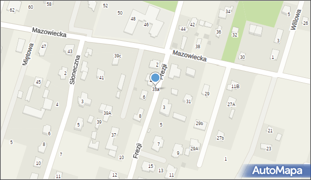 Młochów, Mazowiecka, 33a, mapa Młochów