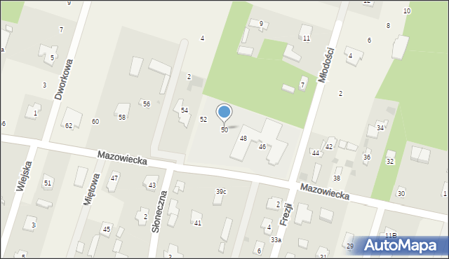 Młochów, Mazowiecka, 50, mapa Młochów