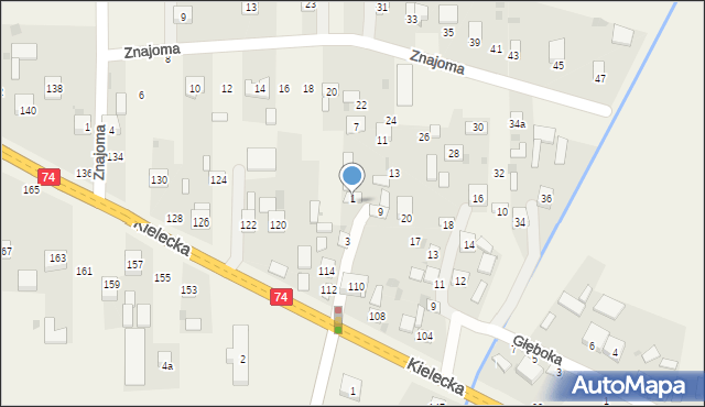 Mniów, Mała, 5, mapa Mniów