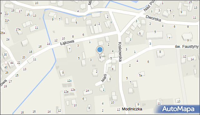 Modlniczka, Marii, 4, mapa Modlniczka