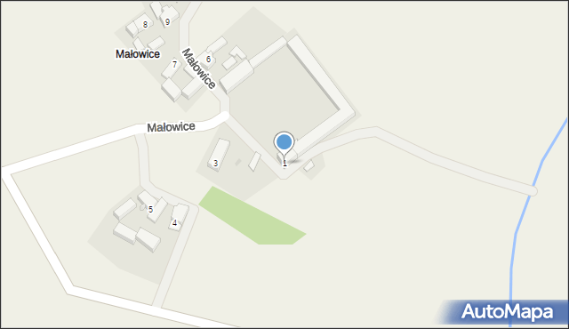 Mokra, Małowice, 1, mapa Mokra