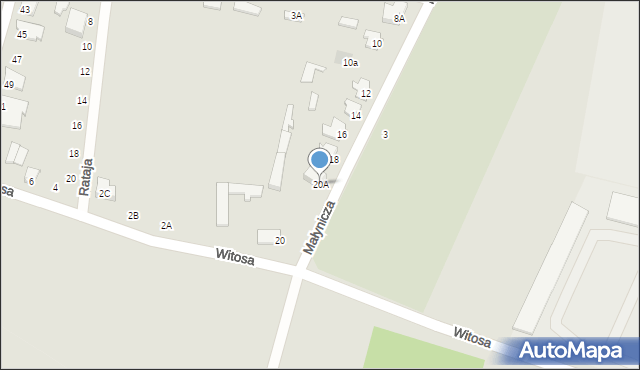 Mońki, Małynicza Mieczysława, ks., 20A, mapa Mońki