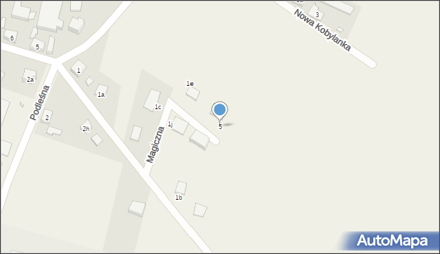 Motaniec, Magiczna, 5, mapa Motaniec
