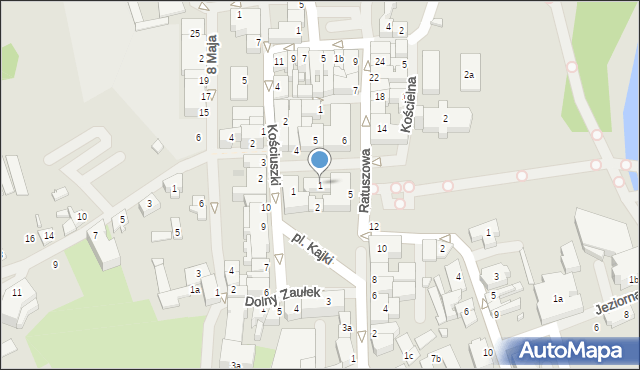 Mrągowo, Mały Rynek, 1, mapa Mrągowo