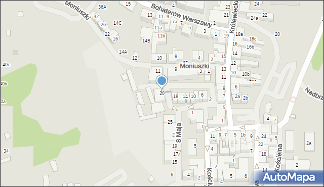 Mrągowo, Mazurska, 20, mapa Mrągowo