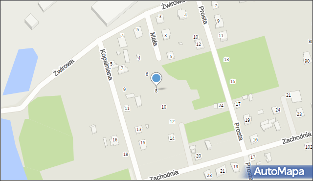 Mrozy, Mała, 8, mapa Mrozy