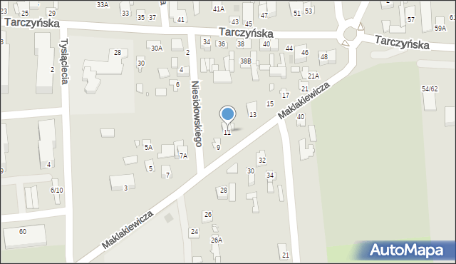 Mszczonów, Maklakiewicza Jana, 11, mapa Mszczonów