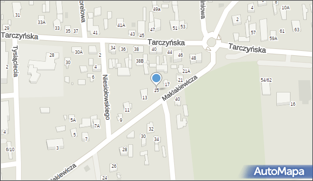 Mszczonów, Maklakiewicza Jana, 15, mapa Mszczonów