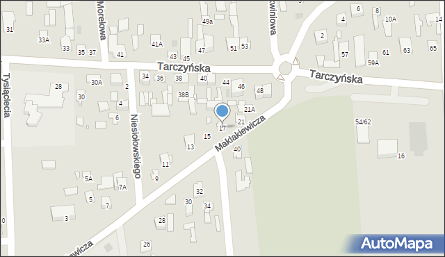 Mszczonów, Maklakiewicza Jana, 17, mapa Mszczonów