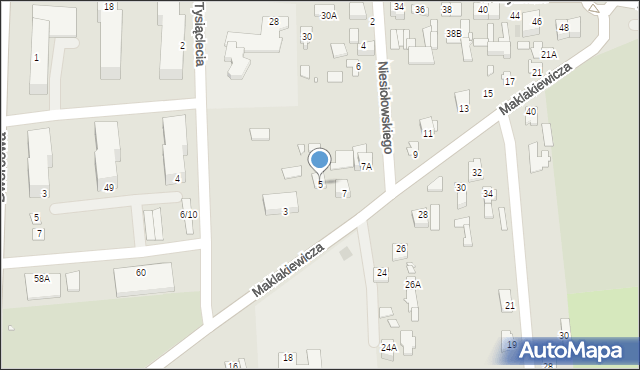 Mszczonów, Maklakiewicza Jana, 5, mapa Mszczonów
