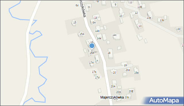 Murzasichle, Majerczykówka, 16A, mapa Murzasichle