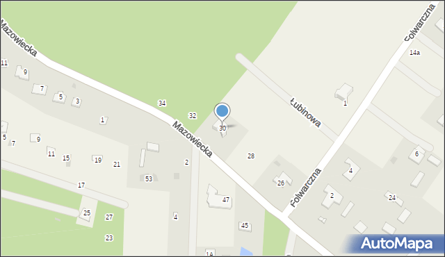 Musuły, Mazowiecka, 30, mapa Musuły