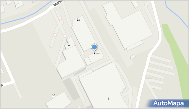 Myślenice, Marka Andrzeja, burm., 5, mapa Myślenice