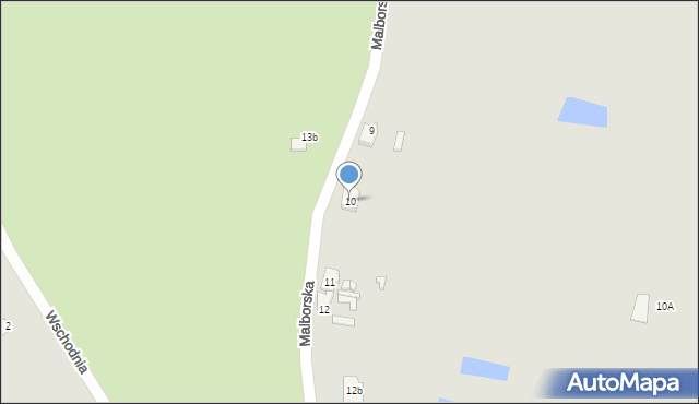 Myślibórz, Malborska, 10, mapa Myślibórz