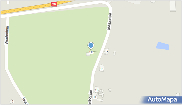 Myślibórz, Malborska, 13b, mapa Myślibórz