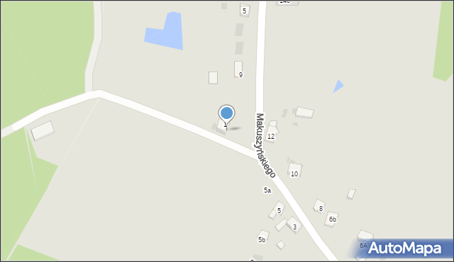 Mysłowice, Makuszyńskiego Kornela, 1A, mapa Mysłowice