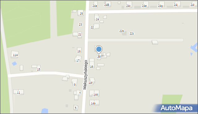 Mysłowice, Makuszyńskiego Kornela, 20, mapa Mysłowice