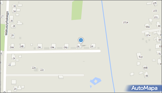 Mysłowice, Makuszyńskiego Kornela, 24k, mapa Mysłowice