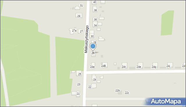 Mysłowice, Makuszyńskiego Kornela, 26, mapa Mysłowice