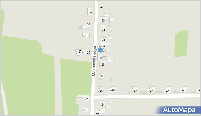 Mysłowice, Makuszyńskiego Kornela, 30, mapa Mysłowice
