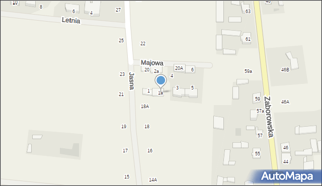 Myszczyn, Majowa, 1a, mapa Myszczyn