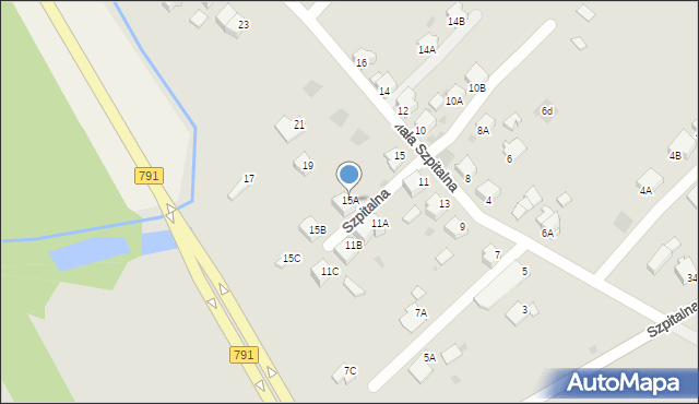 Myszków, Mała Szpitalna, 15A, mapa Myszków