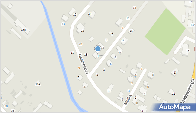 Myszyniec, Mazurska, 1, mapa Myszyniec