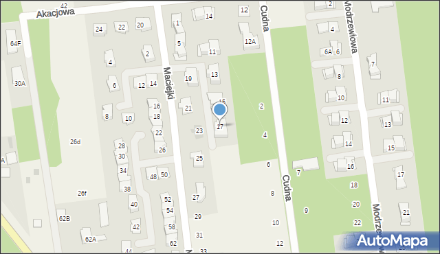 Nadarzyn, Maciejki, 17, mapa Nadarzyn