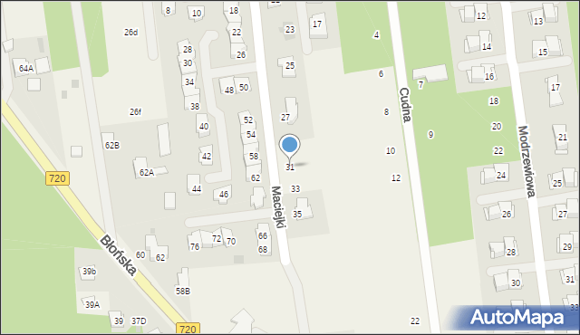 Nadarzyn, Maciejki, 31, mapa Nadarzyn